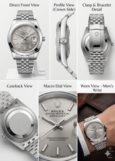 ساعت رولکس زنانه دیت جاست نقره ای صفحه نقره ای ROLEX DATEJUST
